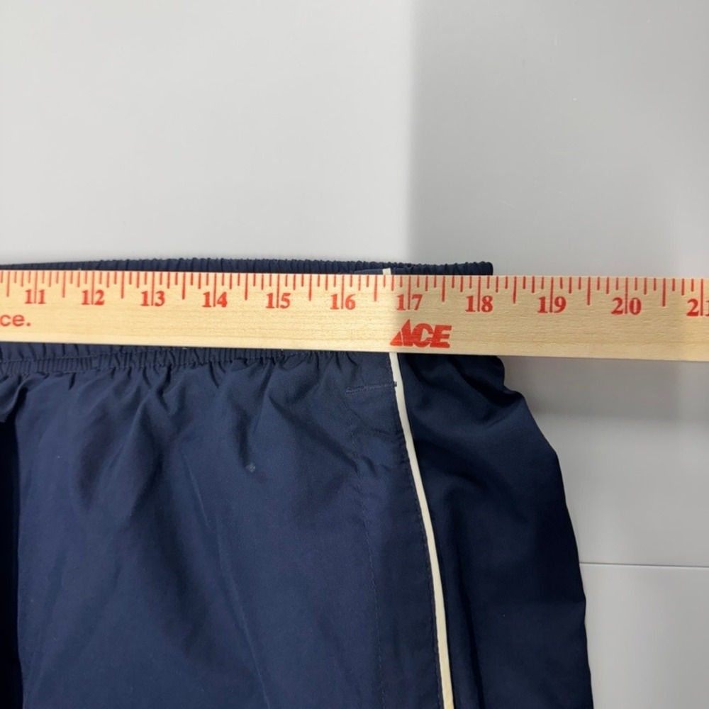 Nike Mens XXL Navy Blue Track Pants Mesh Lined White Stripe Windbreaker Joggers - Picture 5 of 9